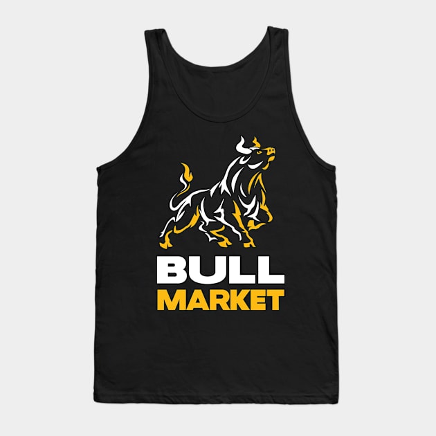 Bull Market Stock Trader Wallstreet Investor Tank Top by Foxxy Merch